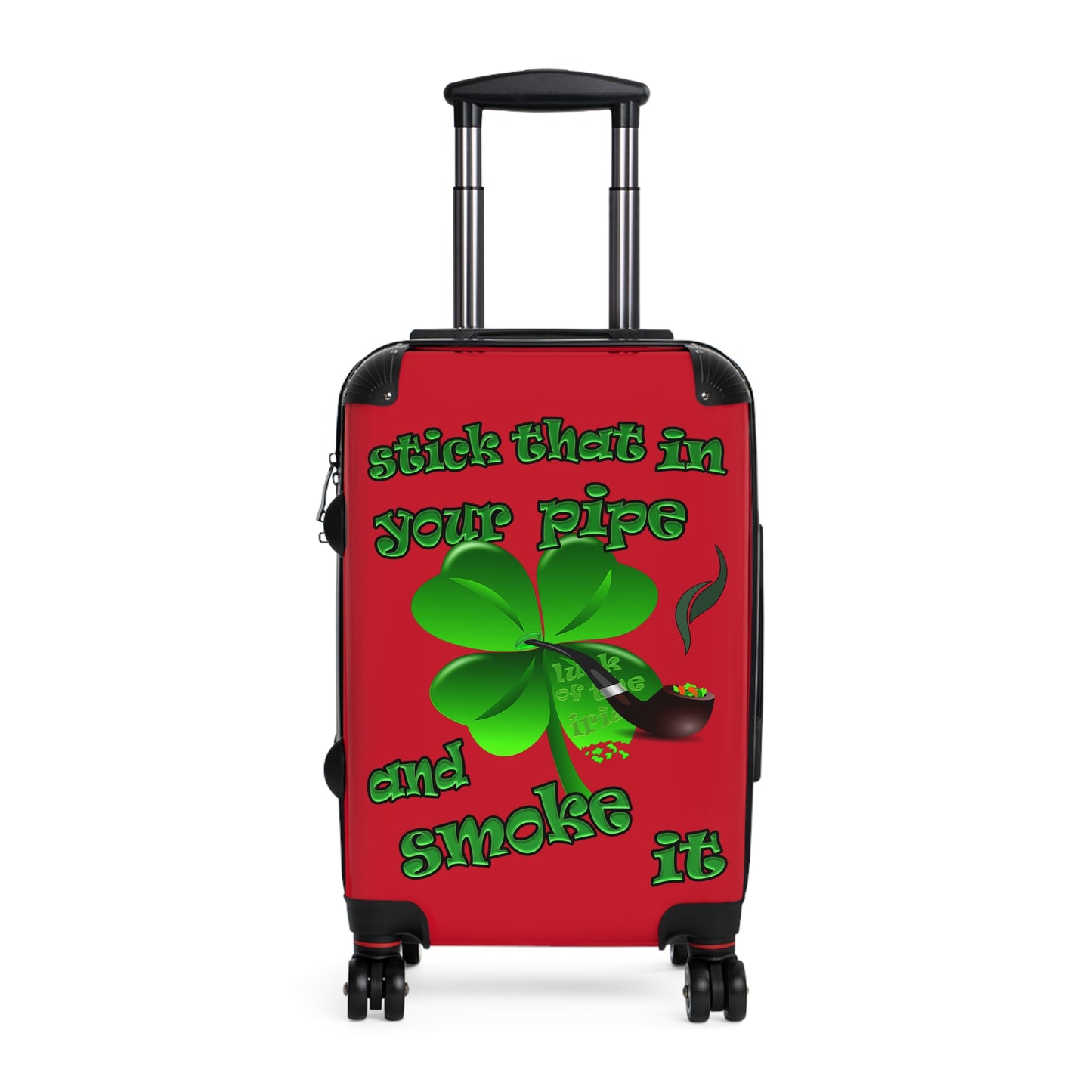 stick that in your pipe and smoke it - Suitcase (dark red)