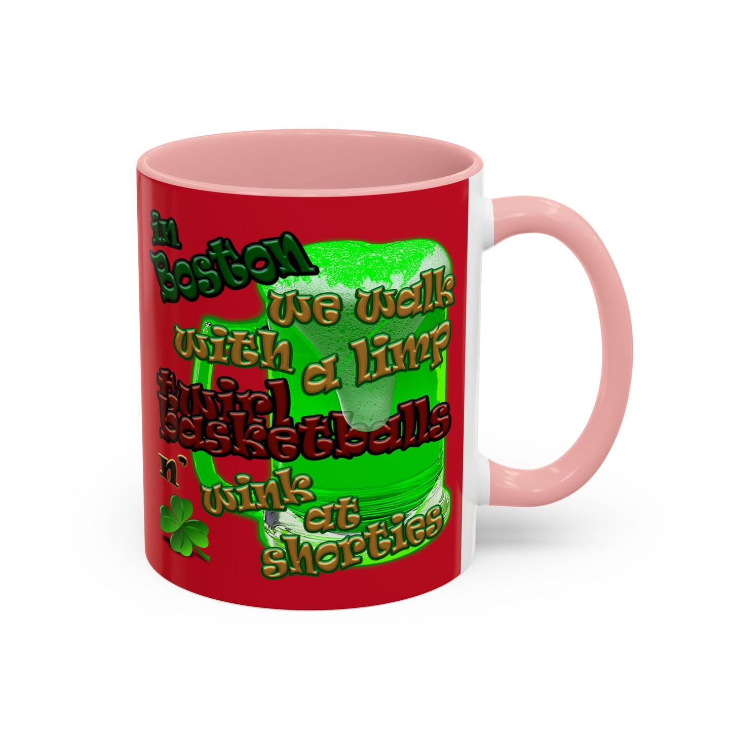 celtics logo - Accent Mug (dark red)