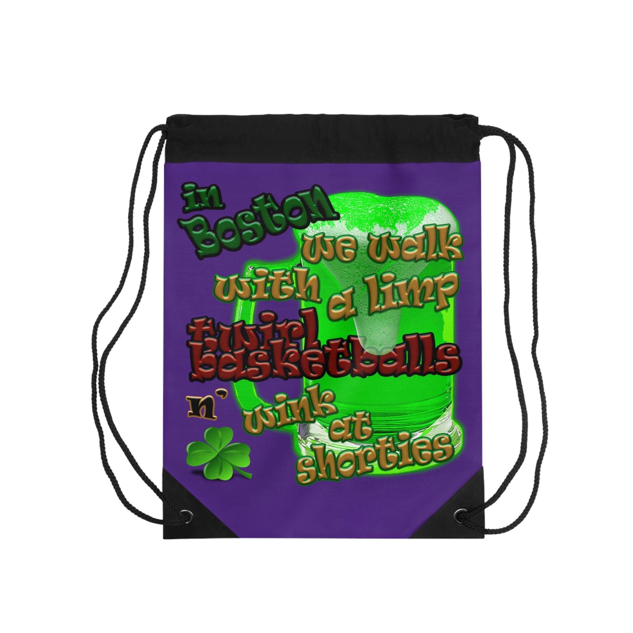 celtics logo - Drawstring Bag (purple)