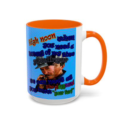 high noon - Accent Mug (light blue-purple wave)