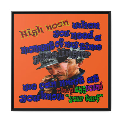 high noon - framed canvas art (orange)