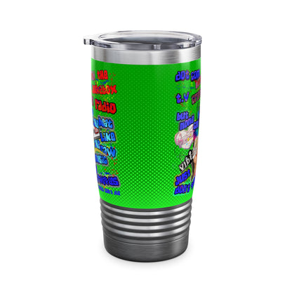drop the beat - Ringneck Tumbler, 20oz  (logo green)
