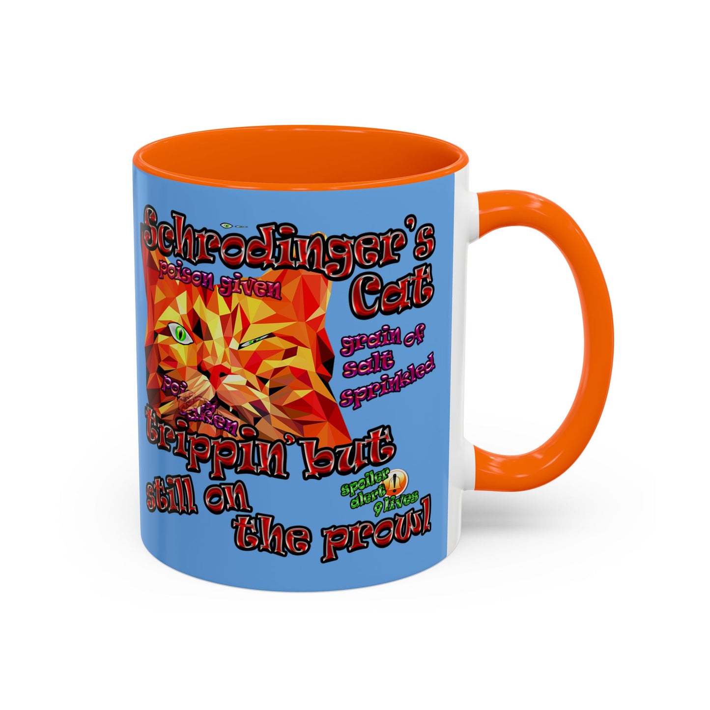 schrodinger's cat - Accent Mug (light blue)