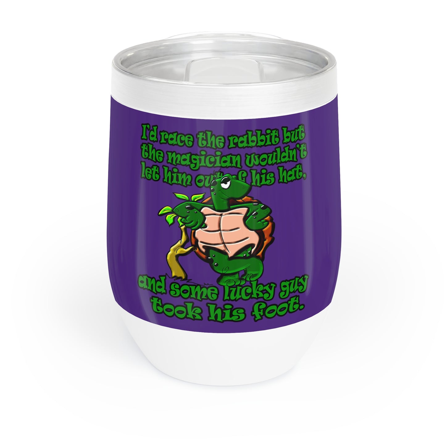 turtle race - Chill Wine Tumbler (purple)