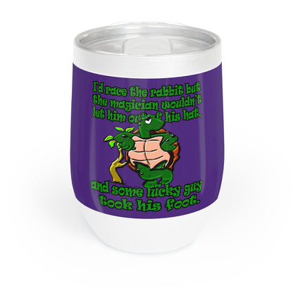 turtle race - Chill Wine Tumbler (purple)
