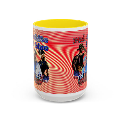 rw&b lives matter - Accent Mug (yellow-orange wave)