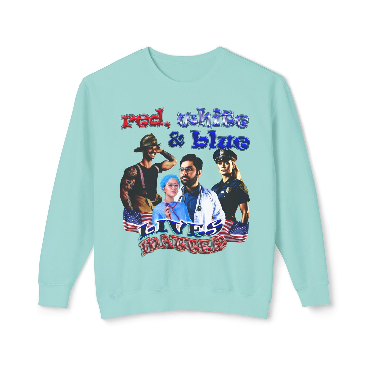 rw&b lives matter - Unisex Lightweight Crewneck Sweatshirt