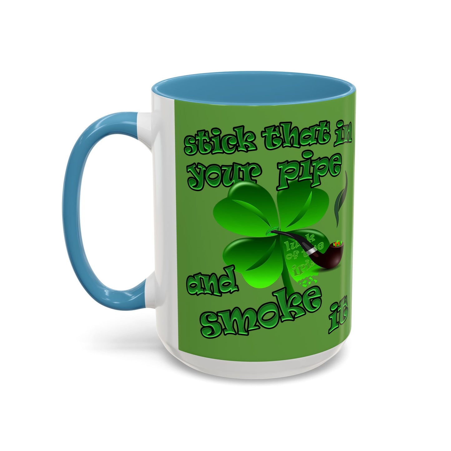 celtics logo - Accent Mug (green)