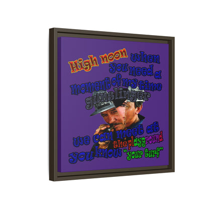 high noon - framed canvas art (purple)