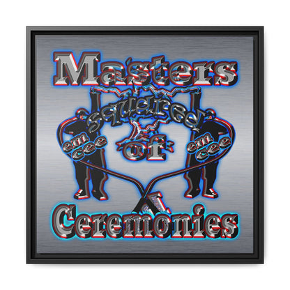 em cee squared - framed canvas art (brushed nickel)