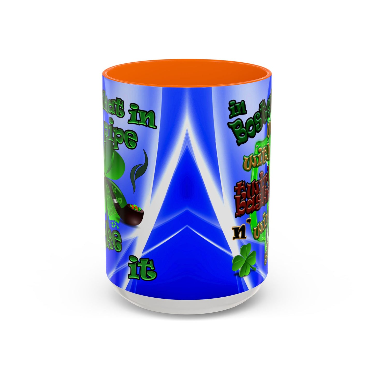 celtics logo - Accent Mug (blue-white wave)