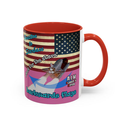shoot for the stars - Accent Mug (light pink)
