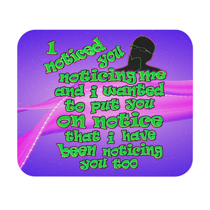 noticed you noticing - Mouse Pad (Rectangle) (purple-pink wave)