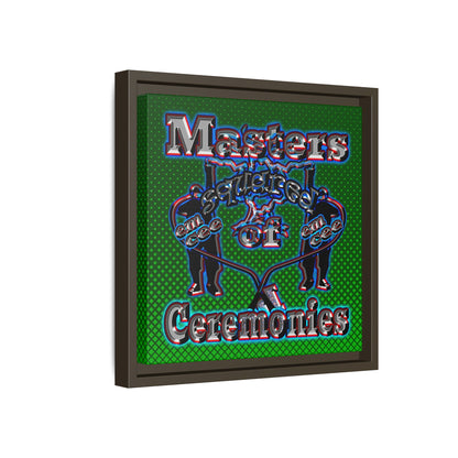 em cee squared - framed canvas art (logo green)