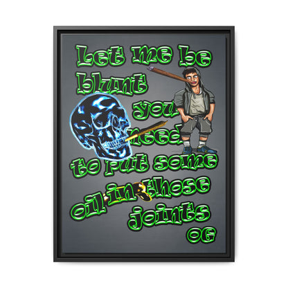og - framed canvas art (grey-light grey)