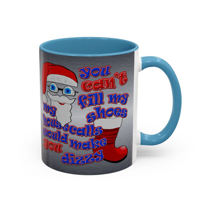 santa's shoes - Accent Mug (brushed nickel)