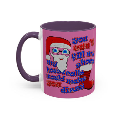 santa's shoes - Accent Mug (light pink)