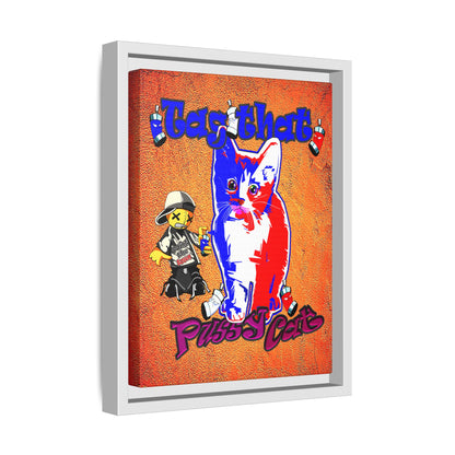 tag that - framed canvas art (burnt orange)
