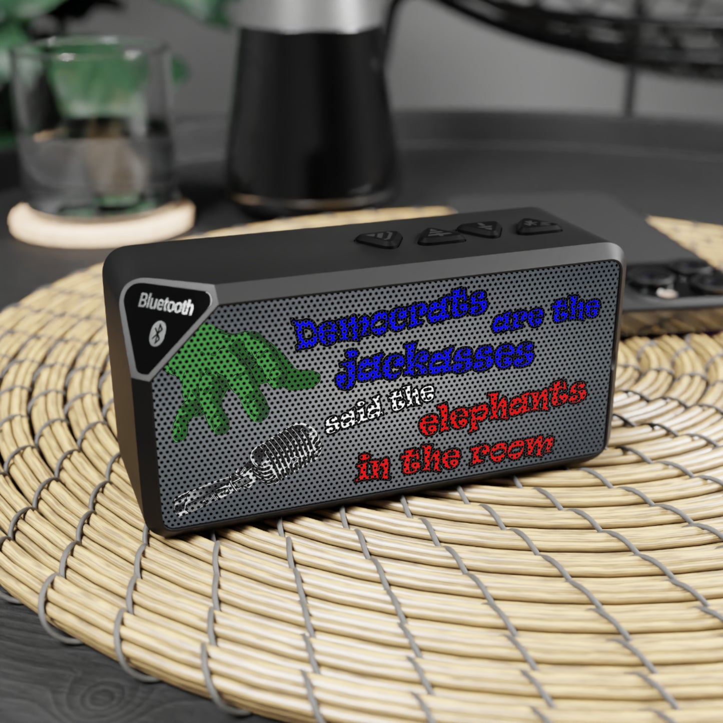 donkeys and elephants - Jabba Bluetooth Speaker (grey-light grey)