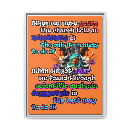 doggystyle - framed canvas art (crusta)
