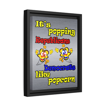 popping like popcorn - framed canvas art (brushed nickel)