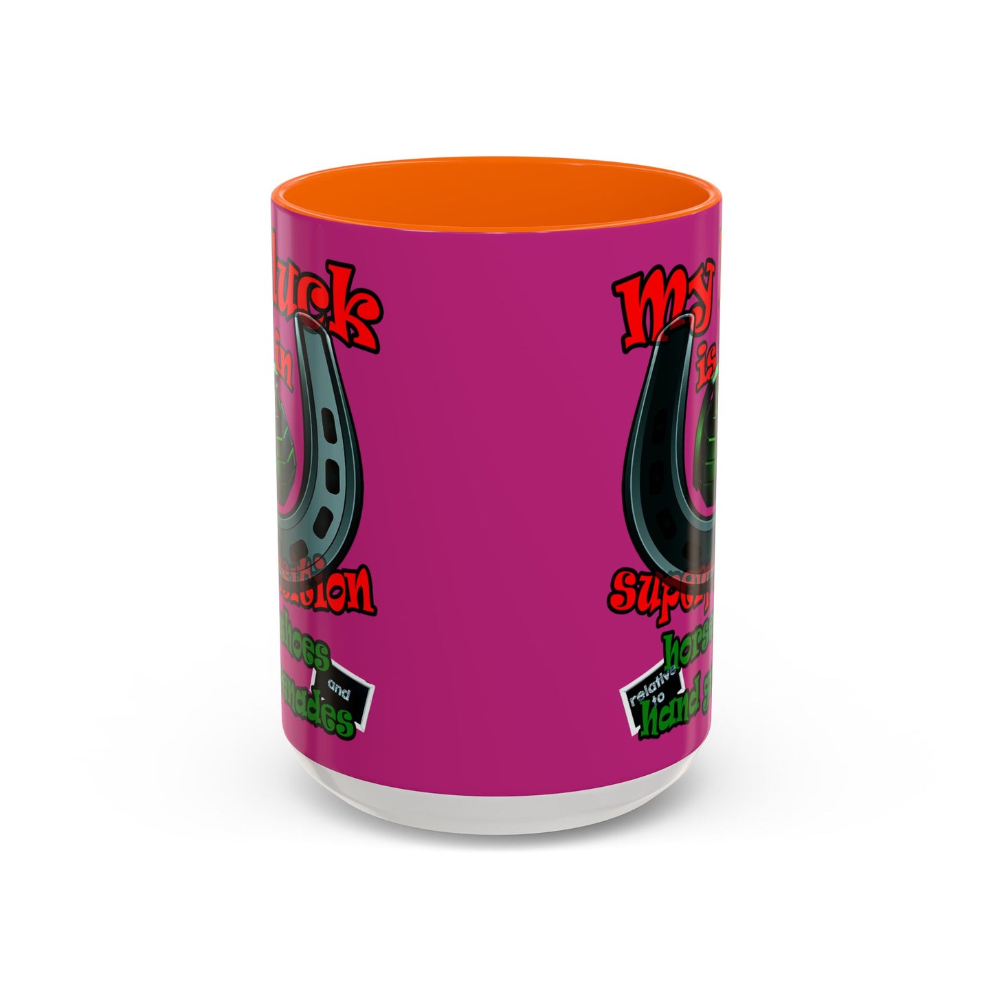 my luck - Accent Mug (pink)