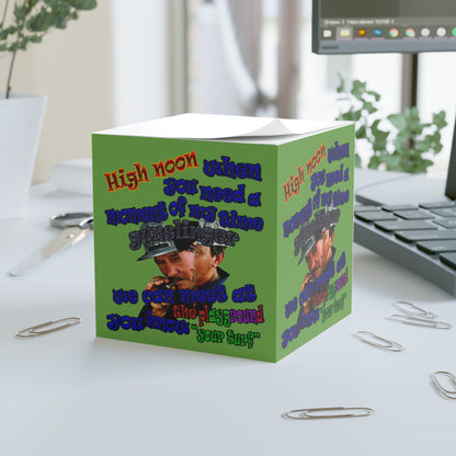 high noon - note cube (green)