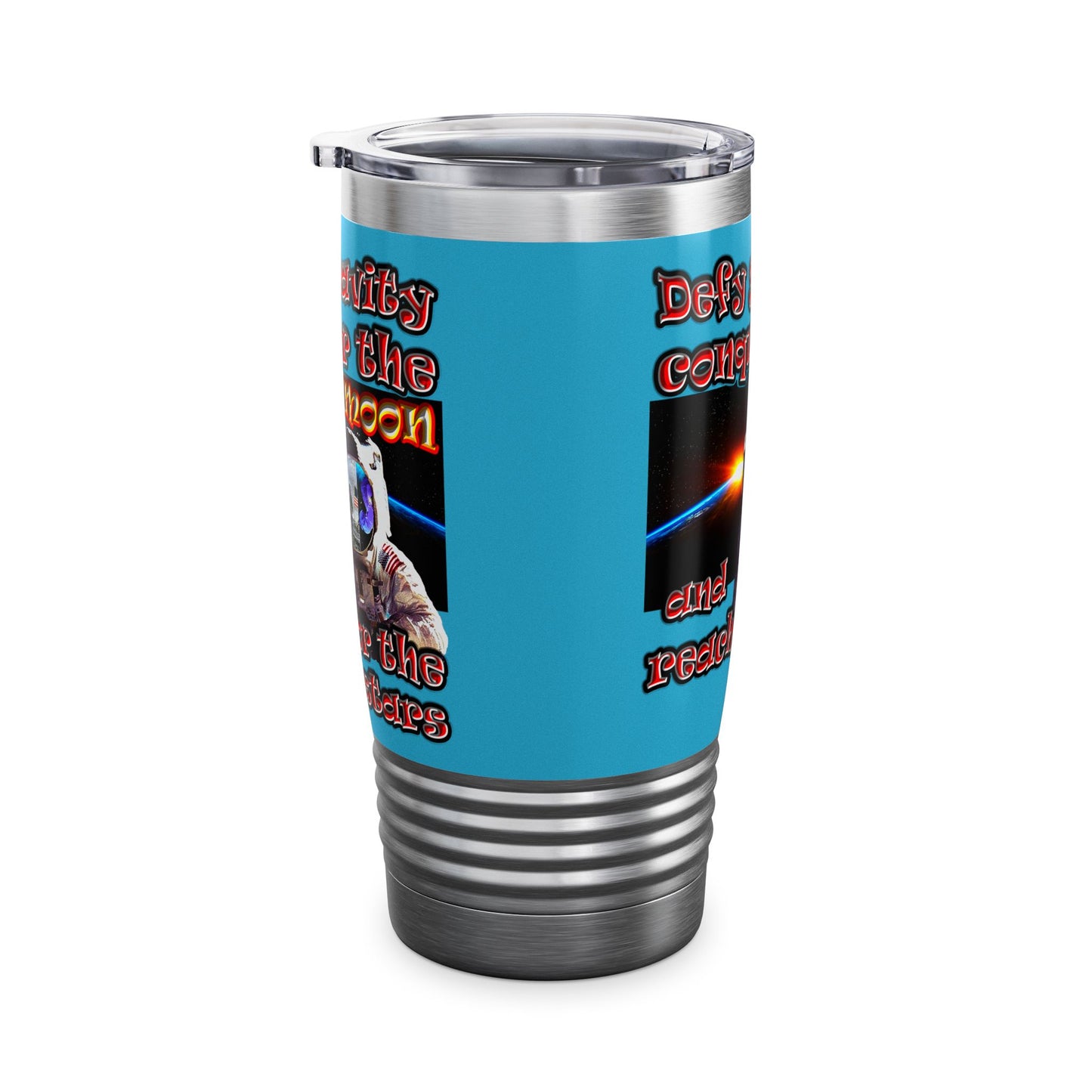 defy conquer reach - Ringneck Tumbler, 20oz (turquoise)