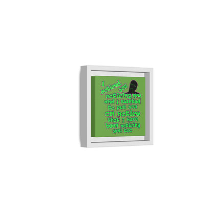 noticed you noticing - framed canvas art (green)