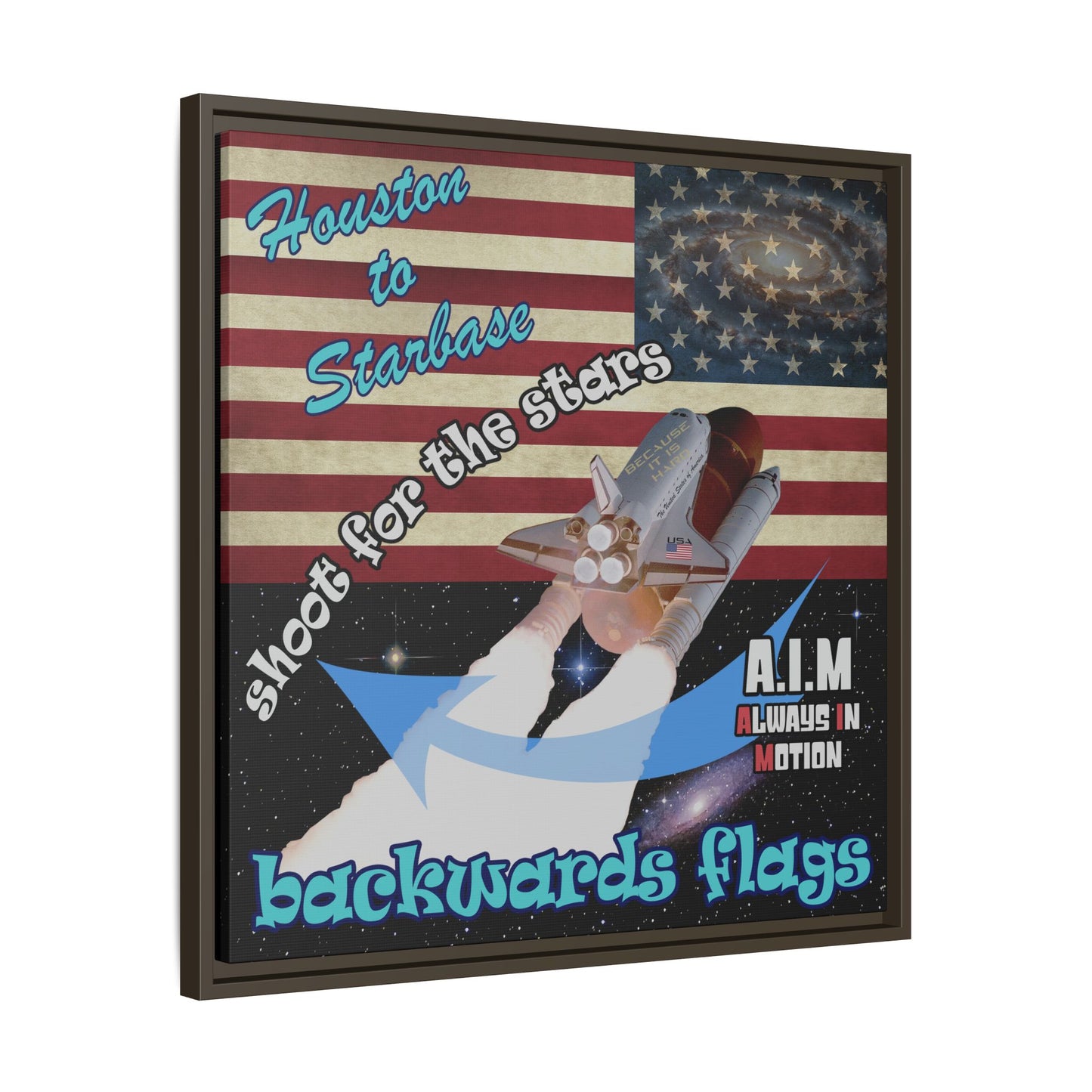 shoot for the stars - framed canvas art