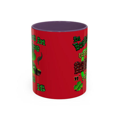 celtics logo - Accent Mug (dark red)