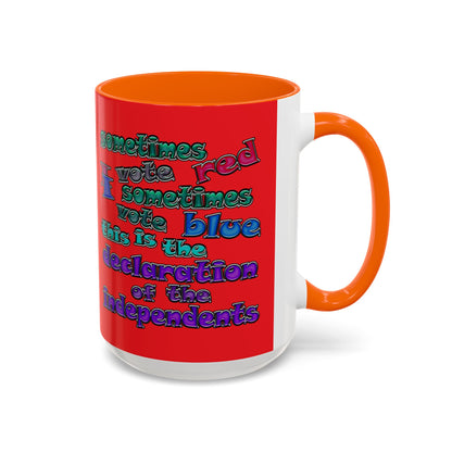 declaration of the independents - Accent Mug (red)