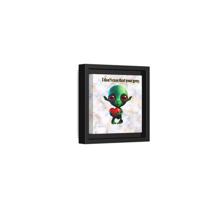 I don't care that your grey - framed canvas art (white marble)