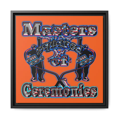 em cee squared - framed canvas art (orange)