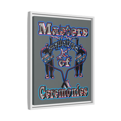 em cee squared - framed canvas art (dark grey)