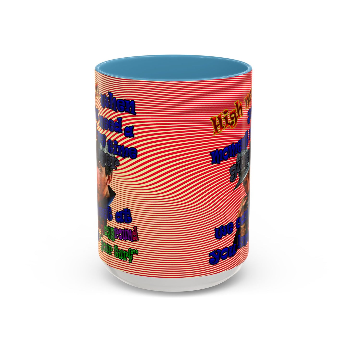 high noon - Accent Mug (yellow-orange wave)