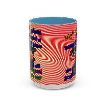 high noon - Accent Mug (yellow-orange wave)
