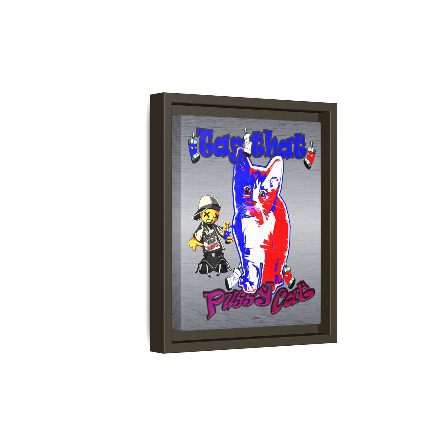 tag that - framed canvas art (brushed nickel)