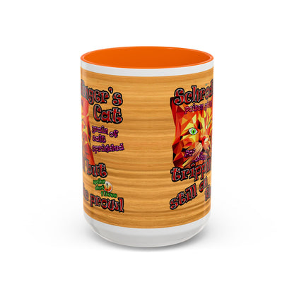 schrodinger's cat - Accent Mug (butterscotch wood finish)