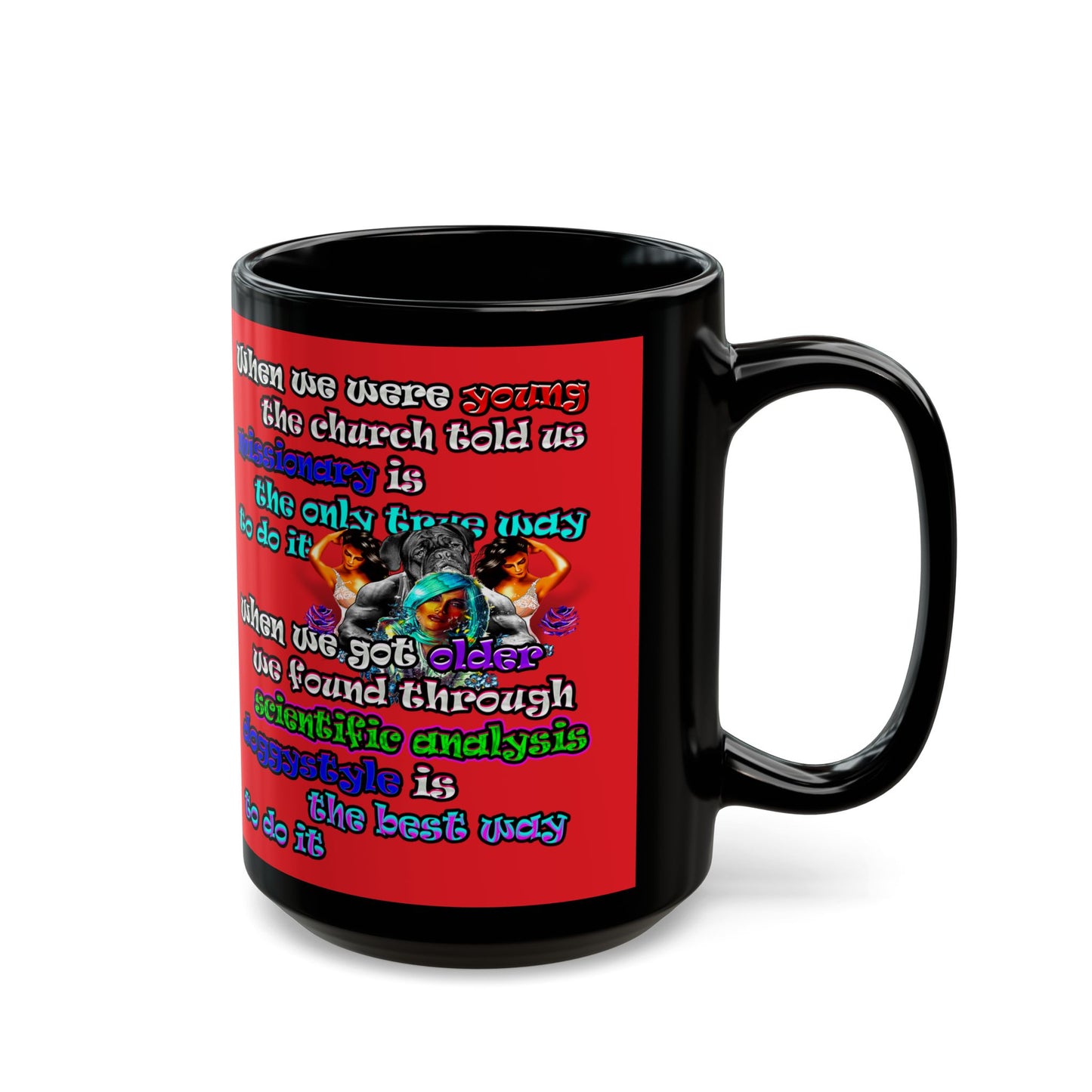 doggystyle - Black Mug (red)