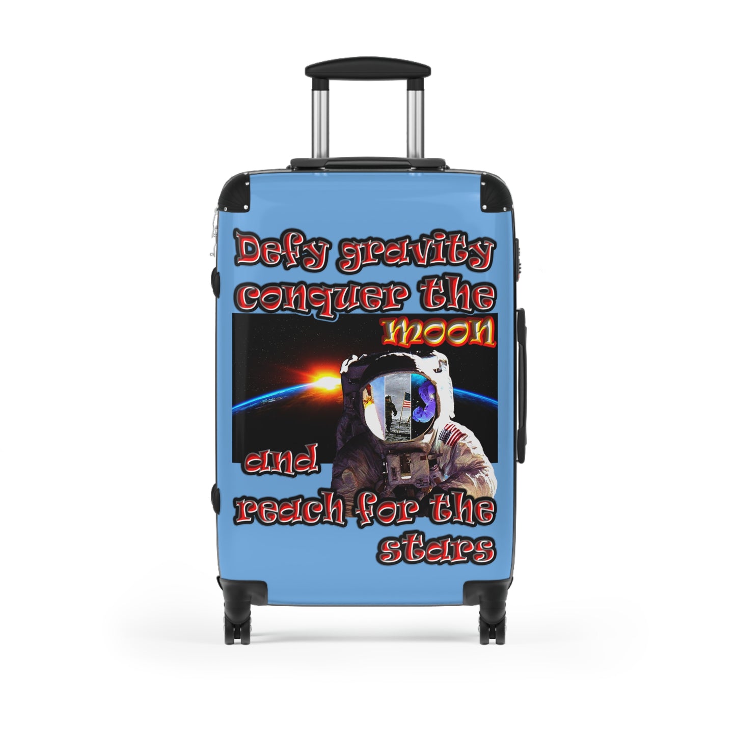 defy conquer reach - Suitcase (light blue)