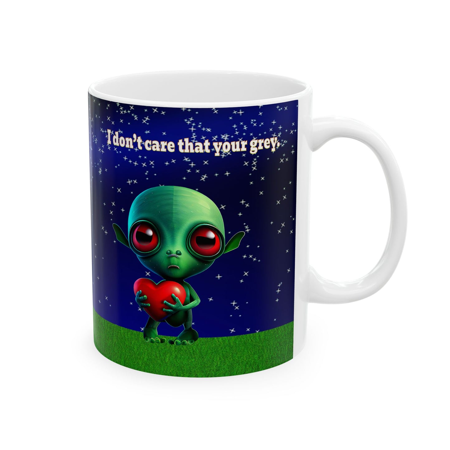 I don't care that your grey - White Mug ('snoops' background)