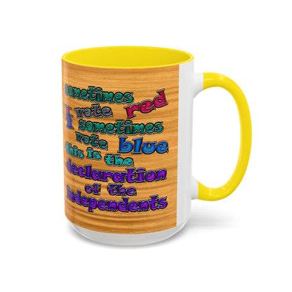 declaration of the independents - Accent Mug (butterscotch wood finish)
