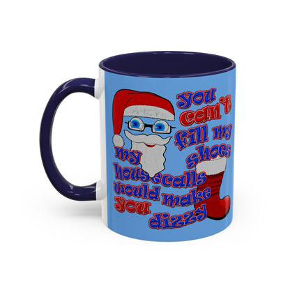 santa's shoes - Accent Mug (light blue)