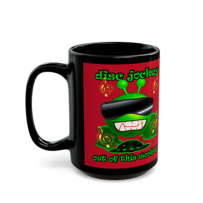 disc jockey - Black Mug (dark red)