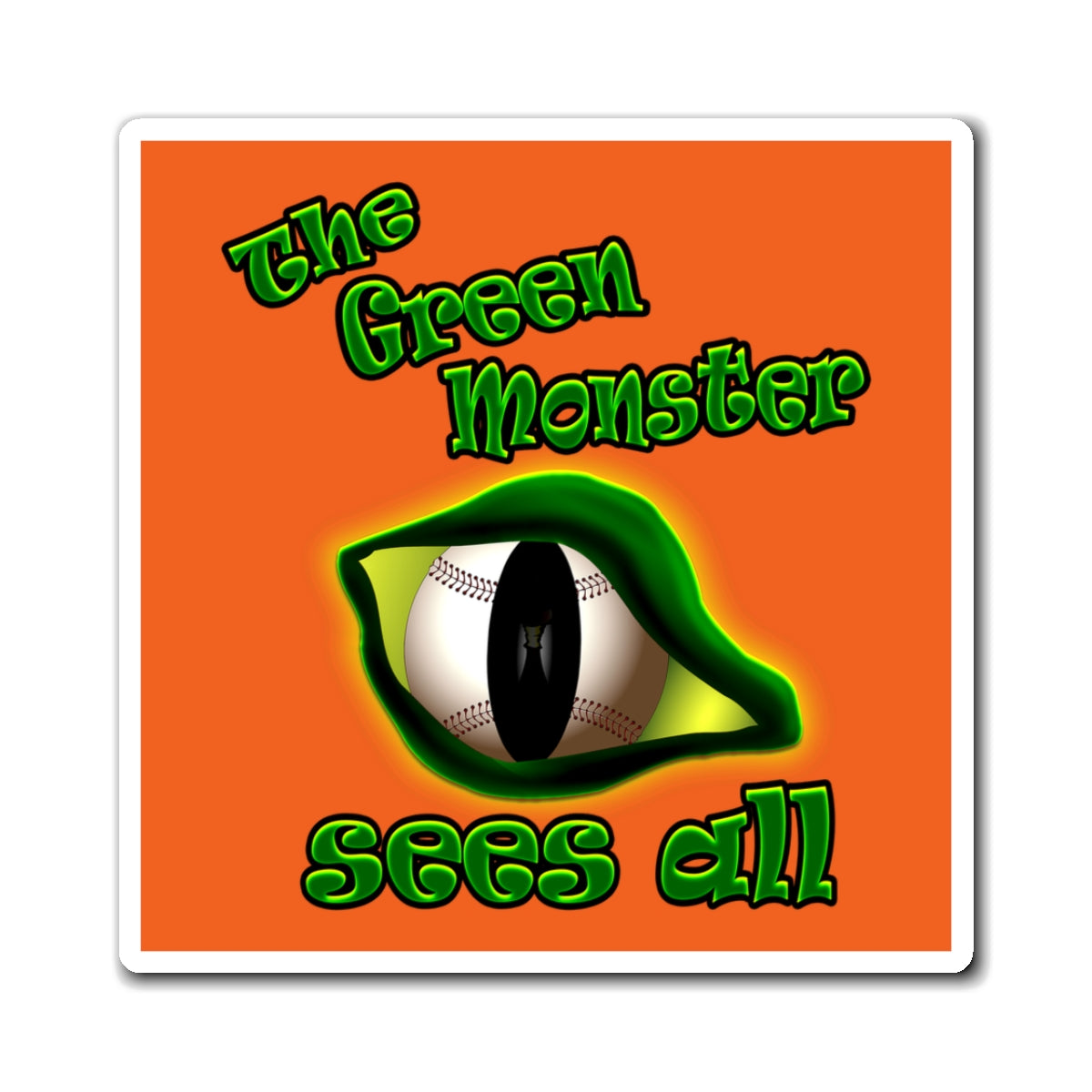 green monster - Magnets - (orange)
