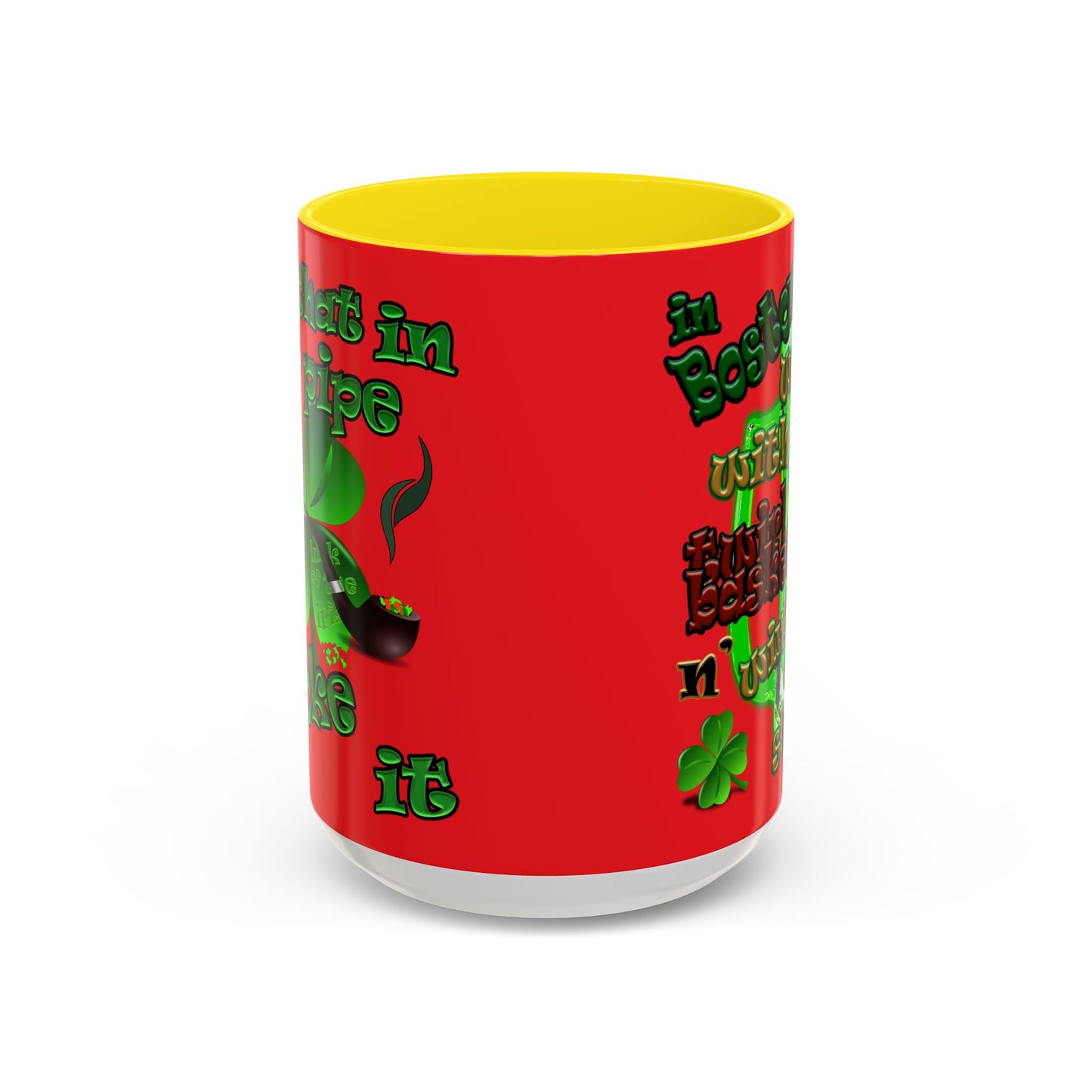 celtics logo - Accent Mug (red)