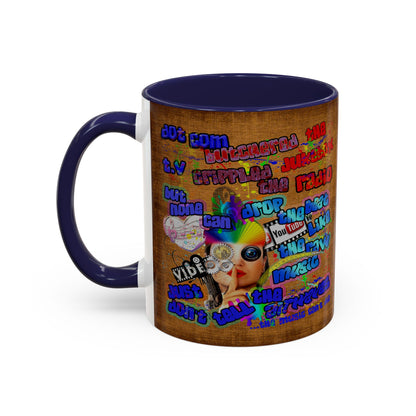 drop the beat - Accent Mug (brown papyrus)