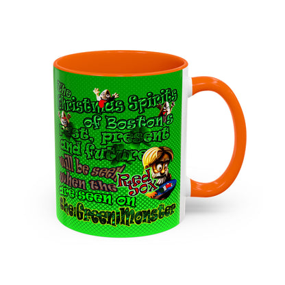 christmas spirits of boston - Accent Mug (logo green)