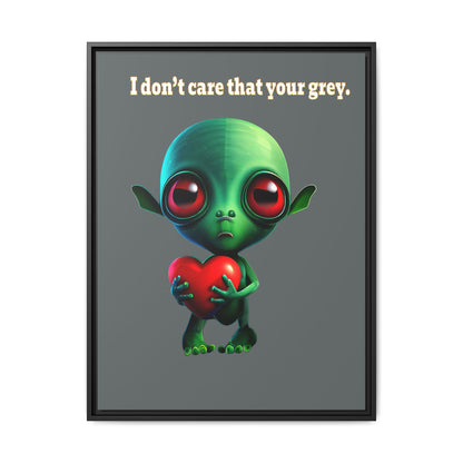 I don't care that your grey - framed canvas art (dark grey)
